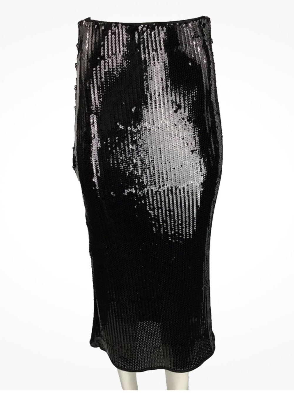 Truth By Republic Sz M All Over Sequin Midi Pencil Cocktail Party Skirt Black